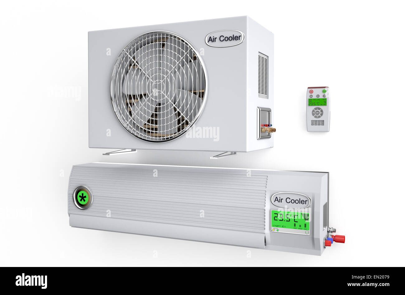 Air conditioner, climate control isolated on white background Stock