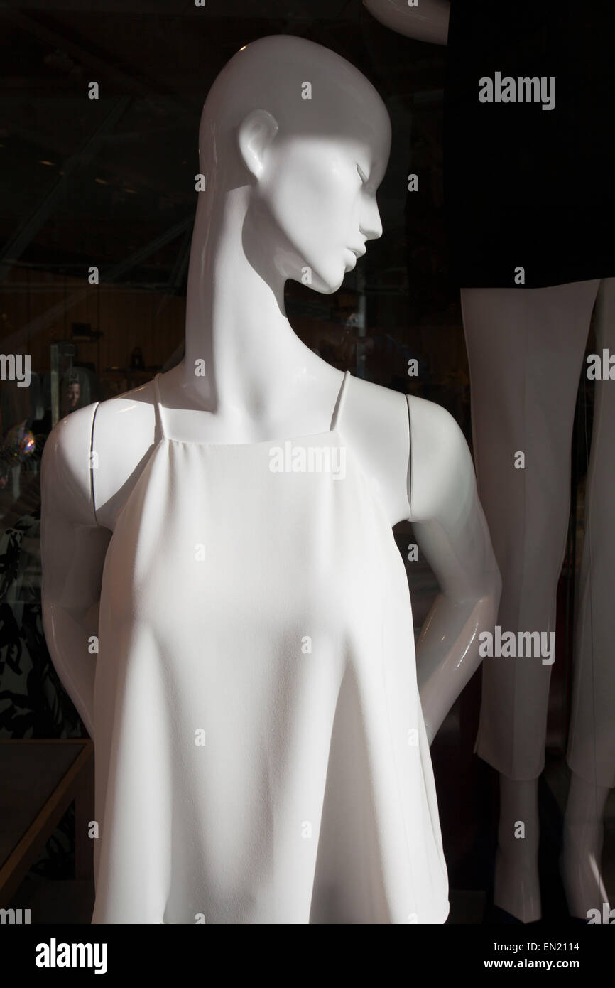 Mannequin In A Shop Window, London, England Stock Photo