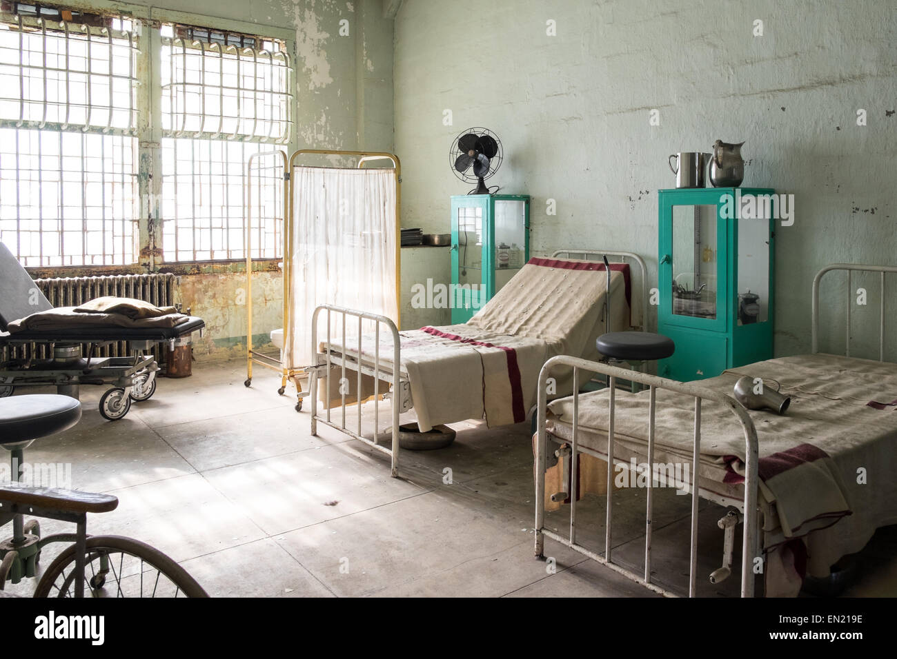 Alcatraz prison hospital ward Stock Photo