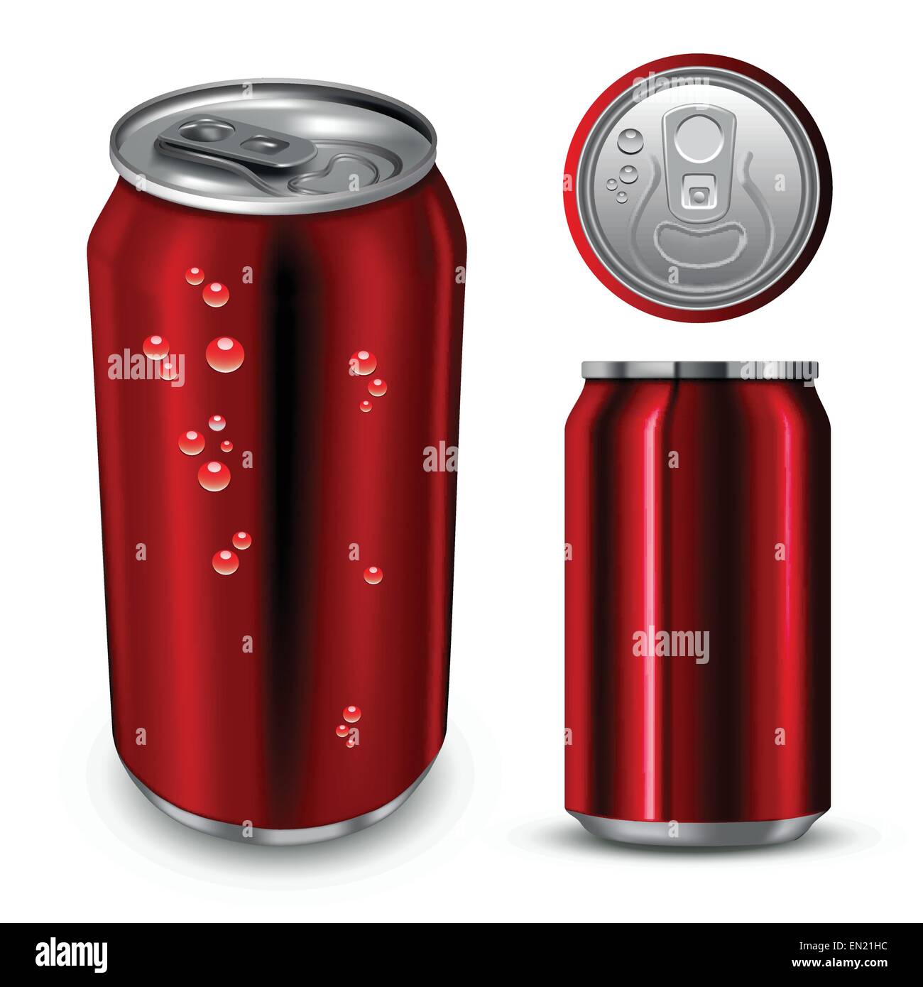 Aluminum can isolated on white. Vector illustration Stock Vector Image
