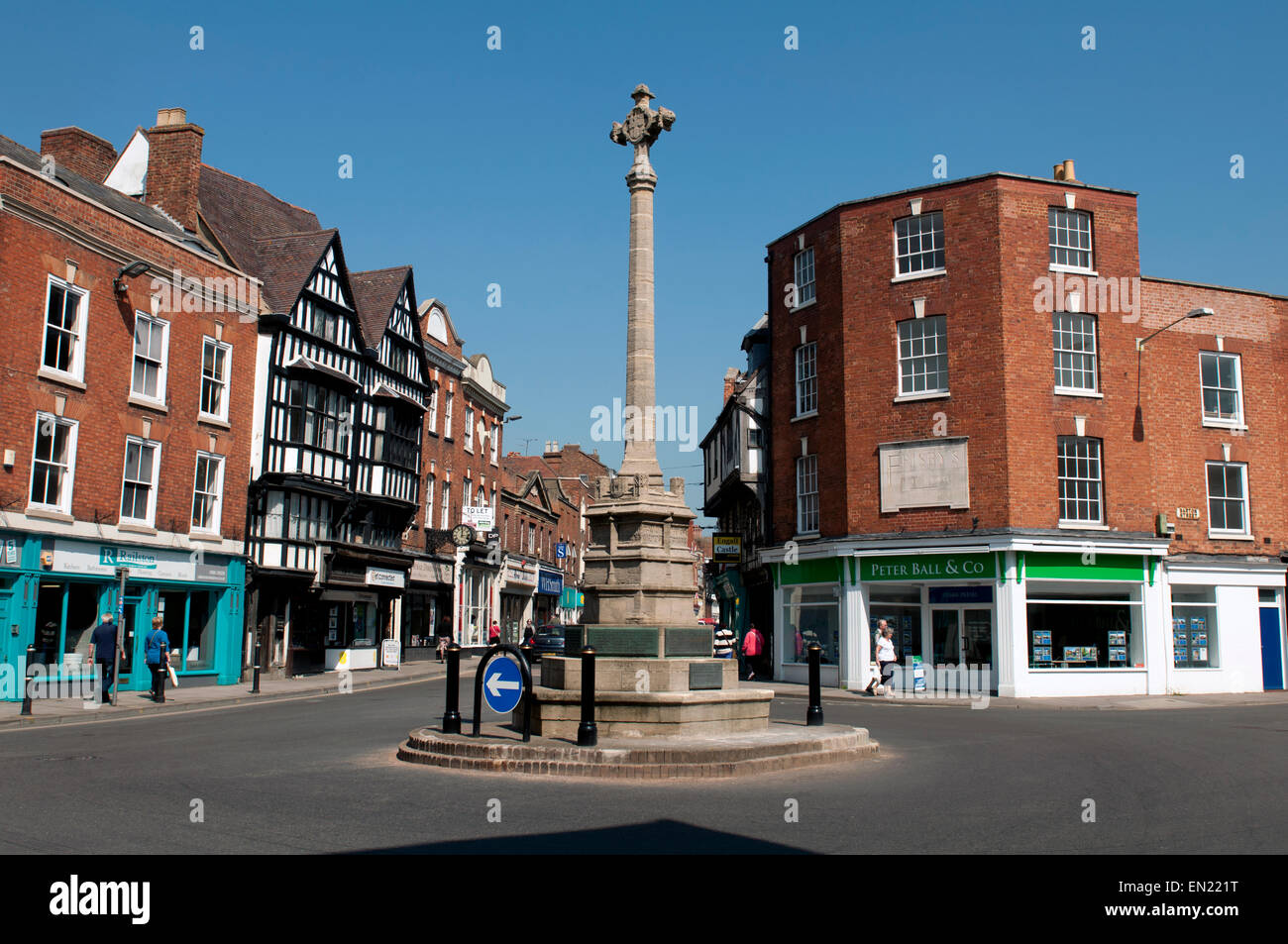 The cross in Tewkesbury town centre, Gloucestershire, England, UK Stock