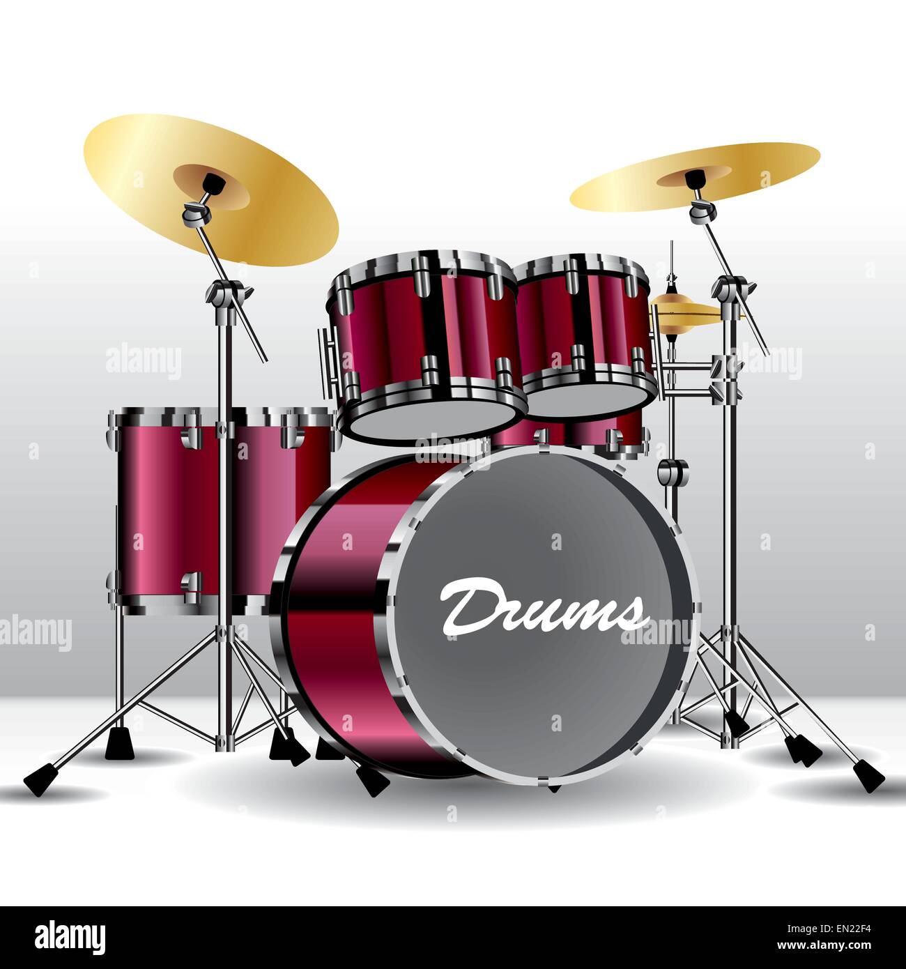 Drums isolated on background. Vector illustration Stock Vector Image