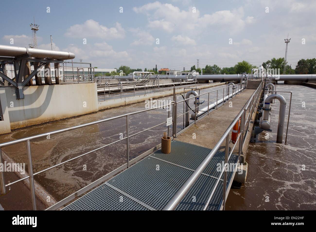 Wastewater Treatment Plant Stock Photo