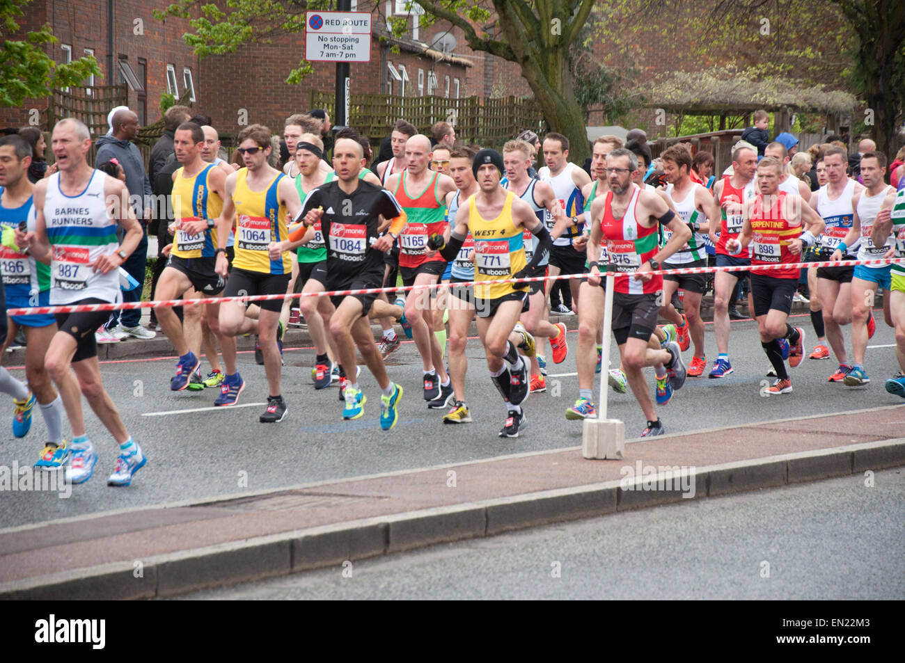 Runners take to the streets of London to compete in the 2016 Virgin