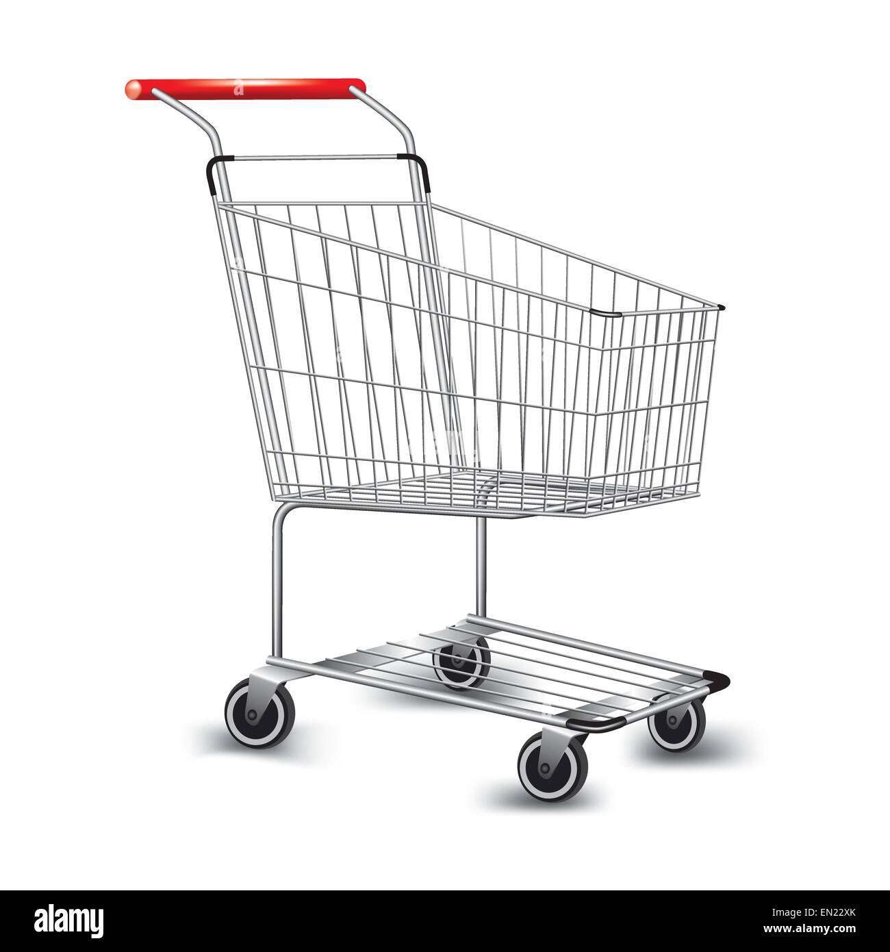 Empty supermarket shopping cart. Vector illustration Stock Vector Image & Art Alamy