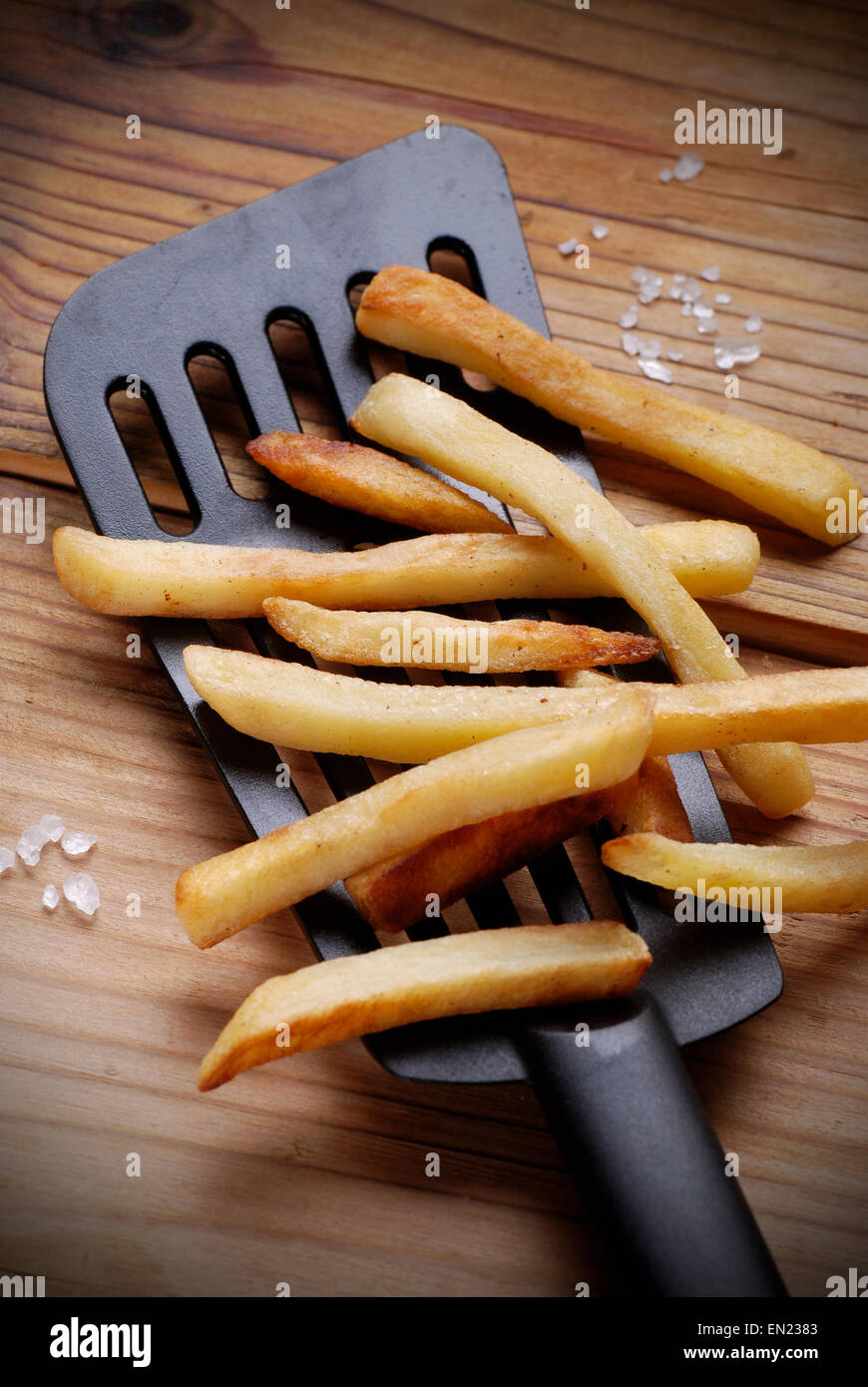 Table Fries Golden crispy french fries hi-res stock photography and images - Alamy