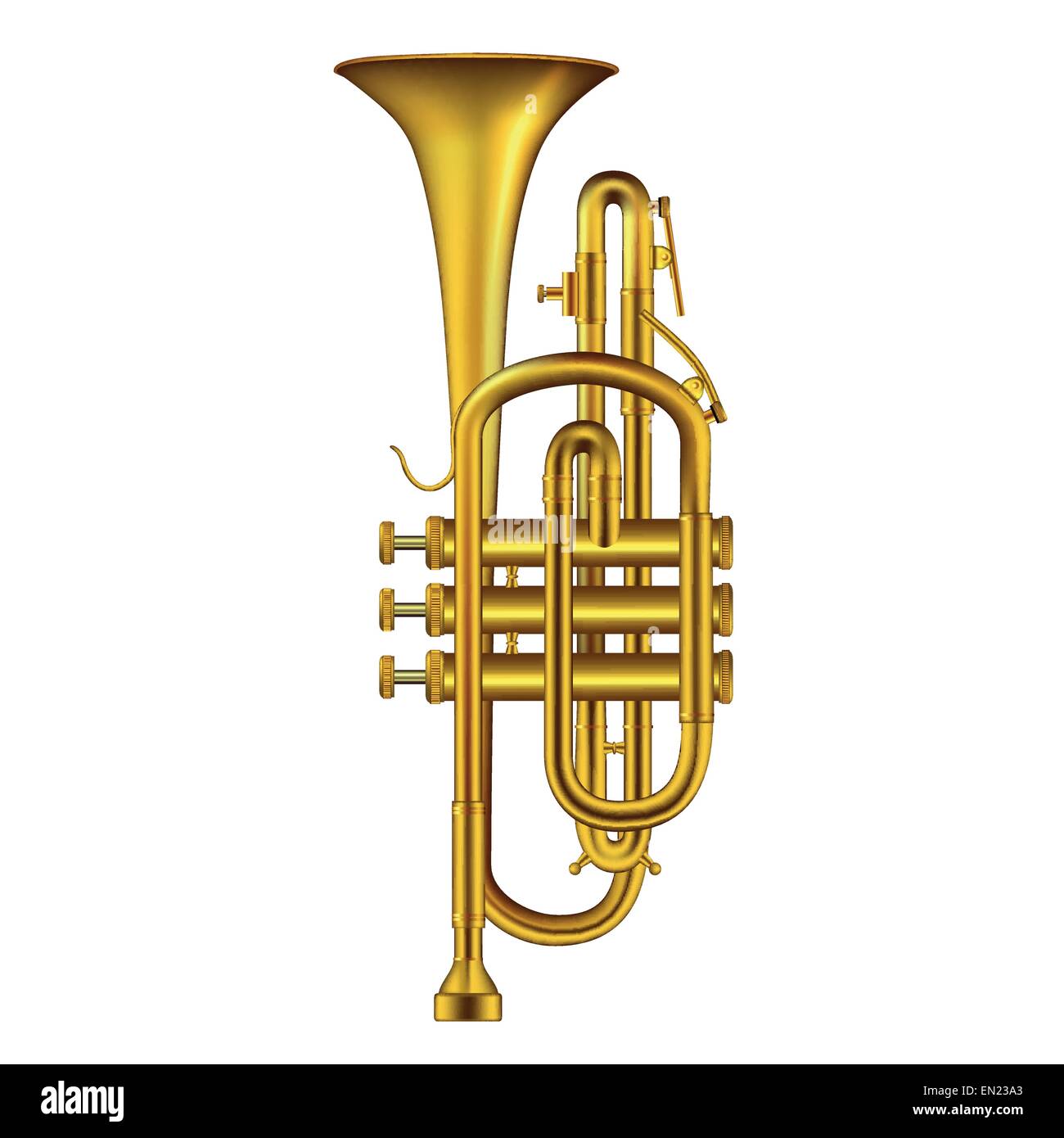 Cartoon trumpet instrument music wind hires stock photography and