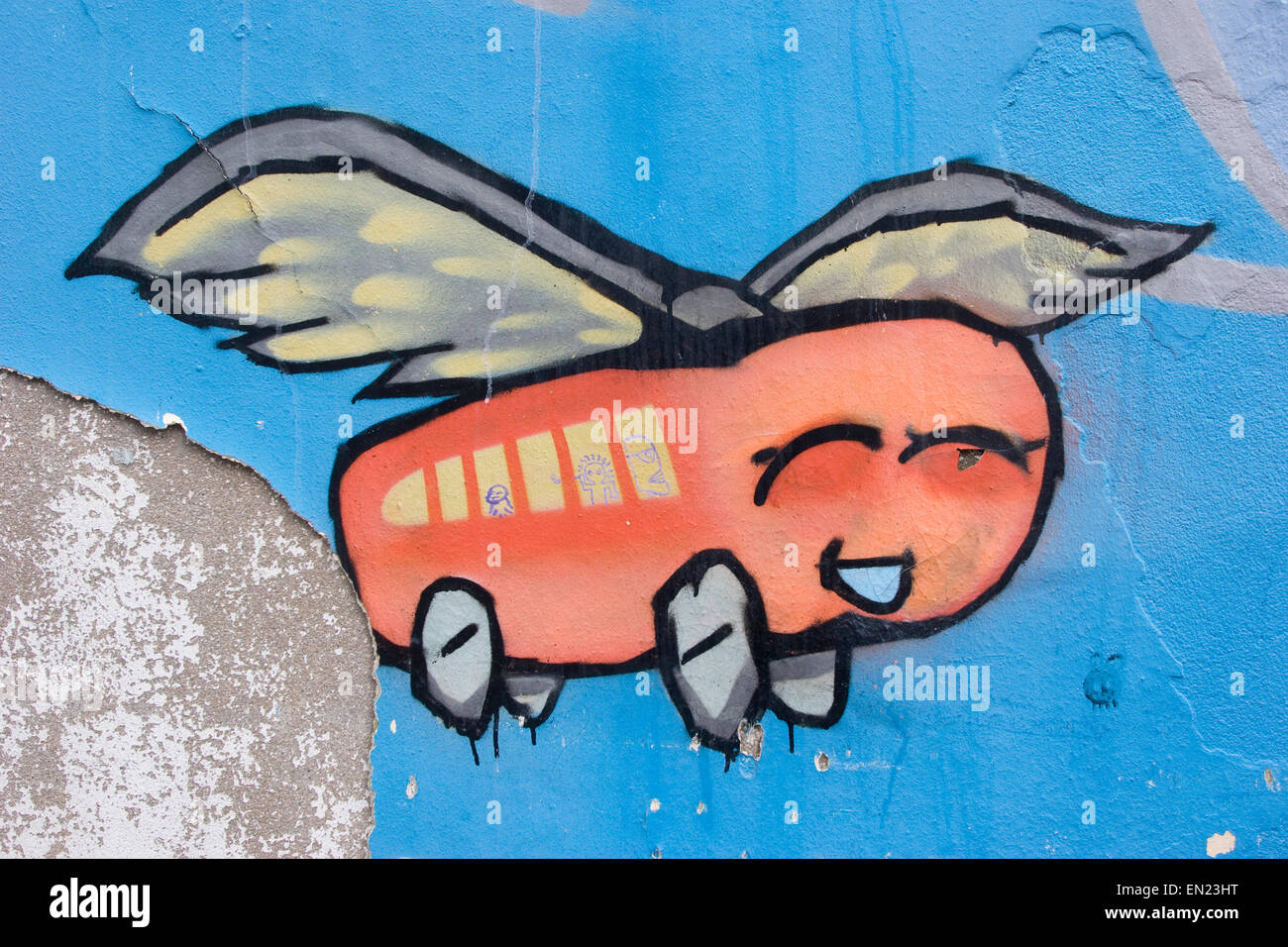 Flying bus street art, on 'The Bristol Flyer' pub, Brookfield Avenue Flying bus street art, on 'The Bristol Flyer' pub, Brookfield Avenue