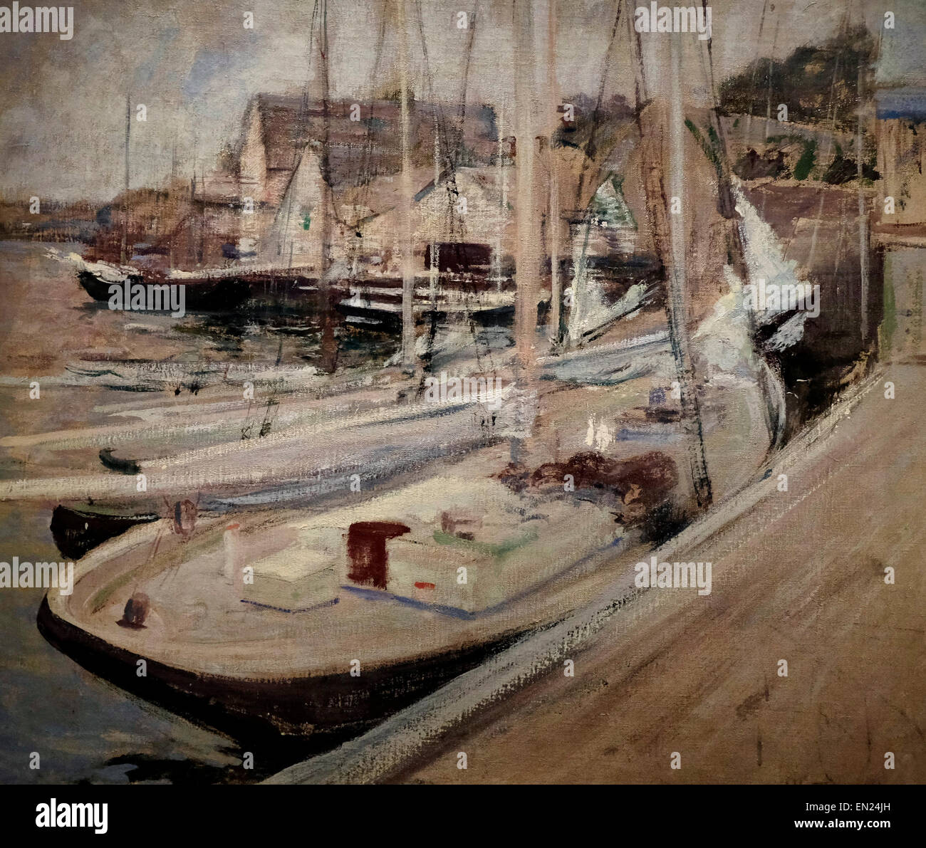 Fishing Boats at Gloucester 1901 John Henry Twachtman Stock Photo Alamy