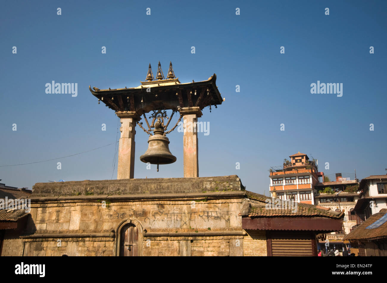 NEPAL, Kathmandu, Patan, Durbar Square, Taleju Bell (1736) Stock Photo
