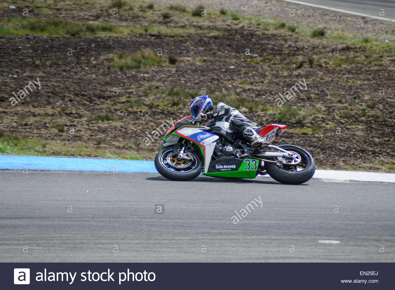 Dunfermline Uk 26 April 2015 Adrian Clark Kawasaki Er6 Exits The