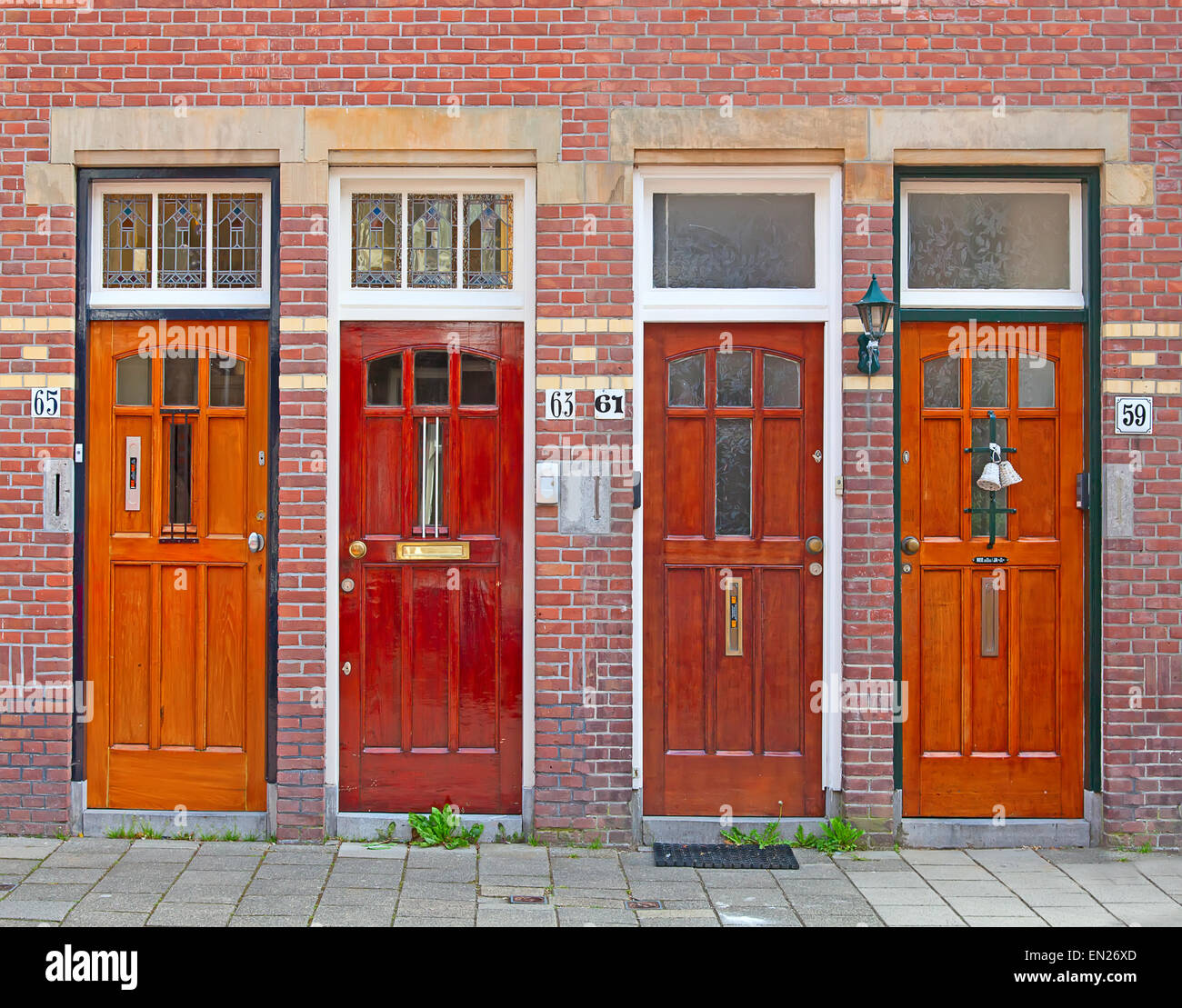 Doors on the brick wall Stock Photo Alamy
