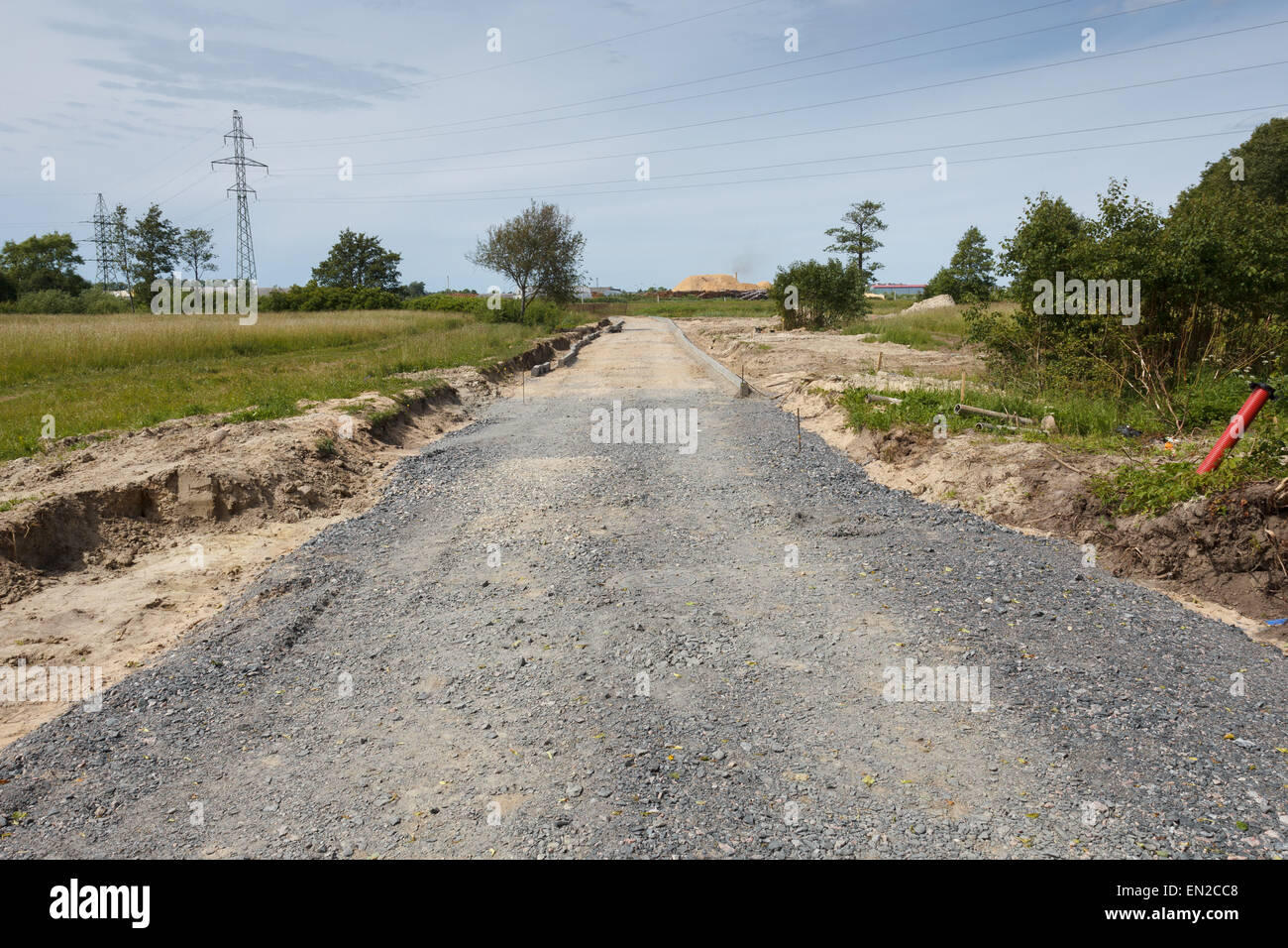 Unfinished road construction Stock Photo Alamy