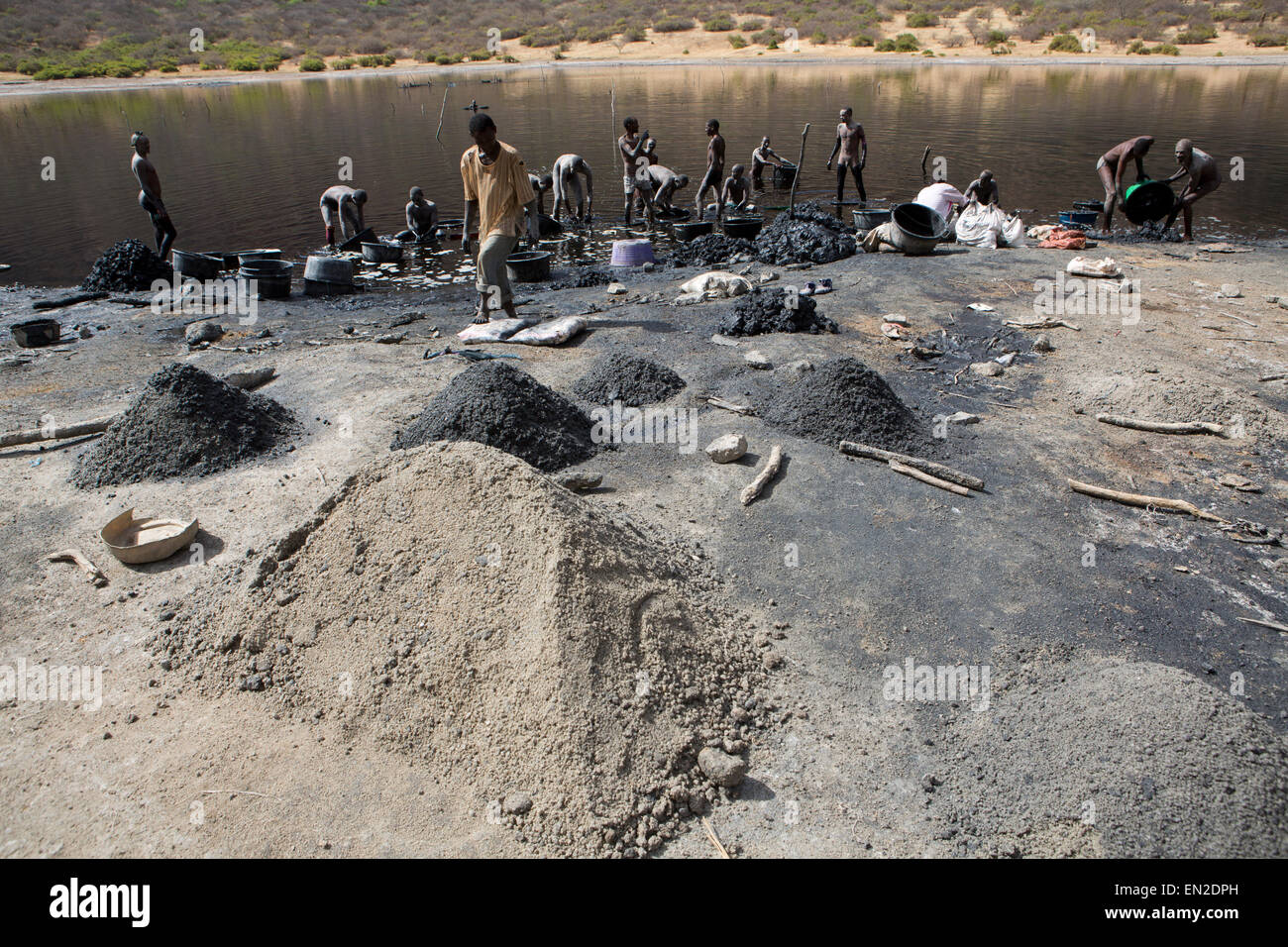 salt mining in Ethiopia Stock Photo Alamy