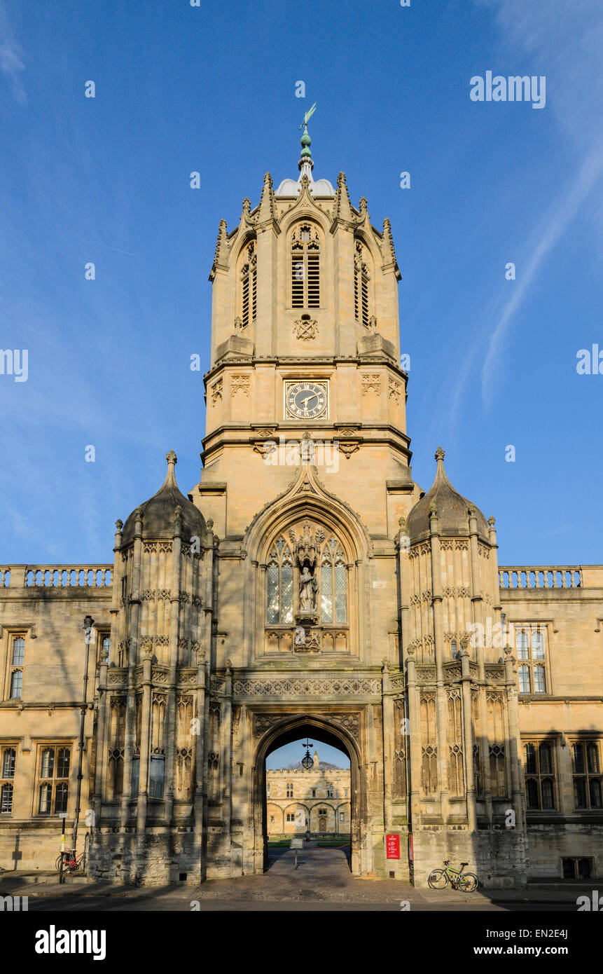 Tom Tower designed by Sir Christopher Wren. Part of Christ Church College, University of Oxford, Oxford, U.K. Stock Photo