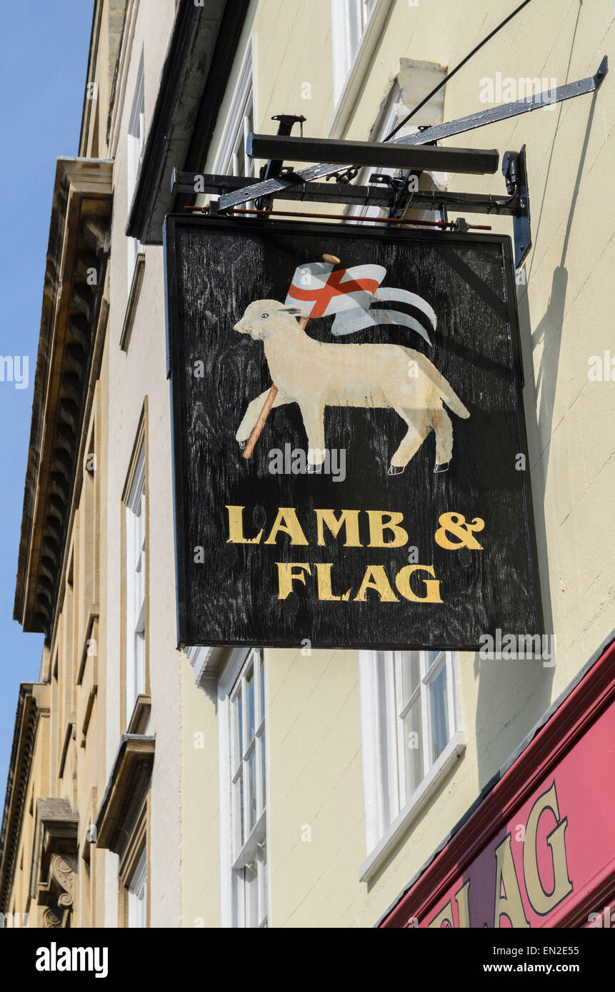 The historic Land and Flag Pub, Oxford. It is believe Thomas Hardy wrote much of Jude the Obscure here. Stock Photo