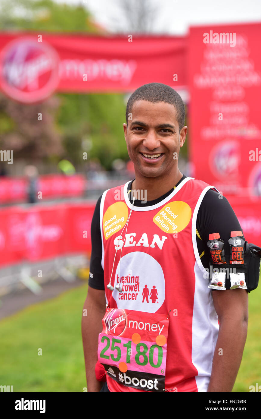 London, UK. 26th Apr, 2015. Sean Tonderai Fletche poses for photographs ...