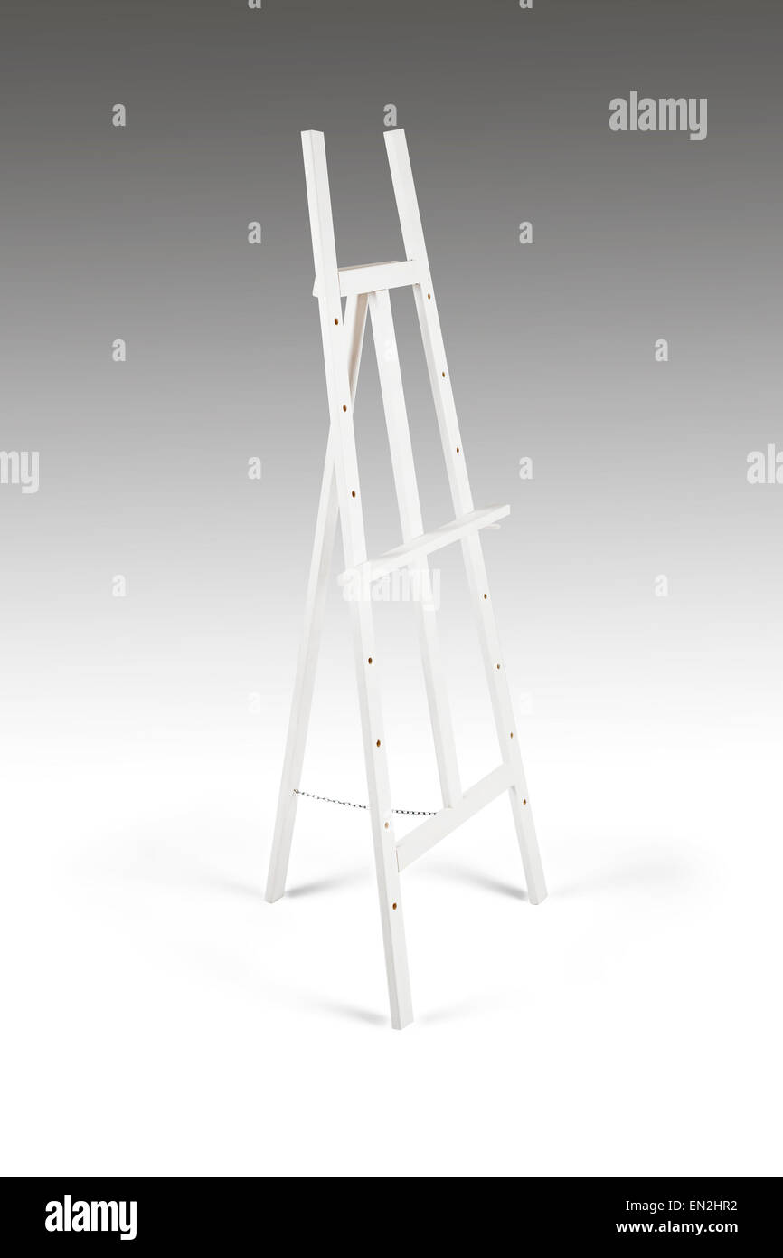 white easel on white and grey background Stock Photo - Alamy