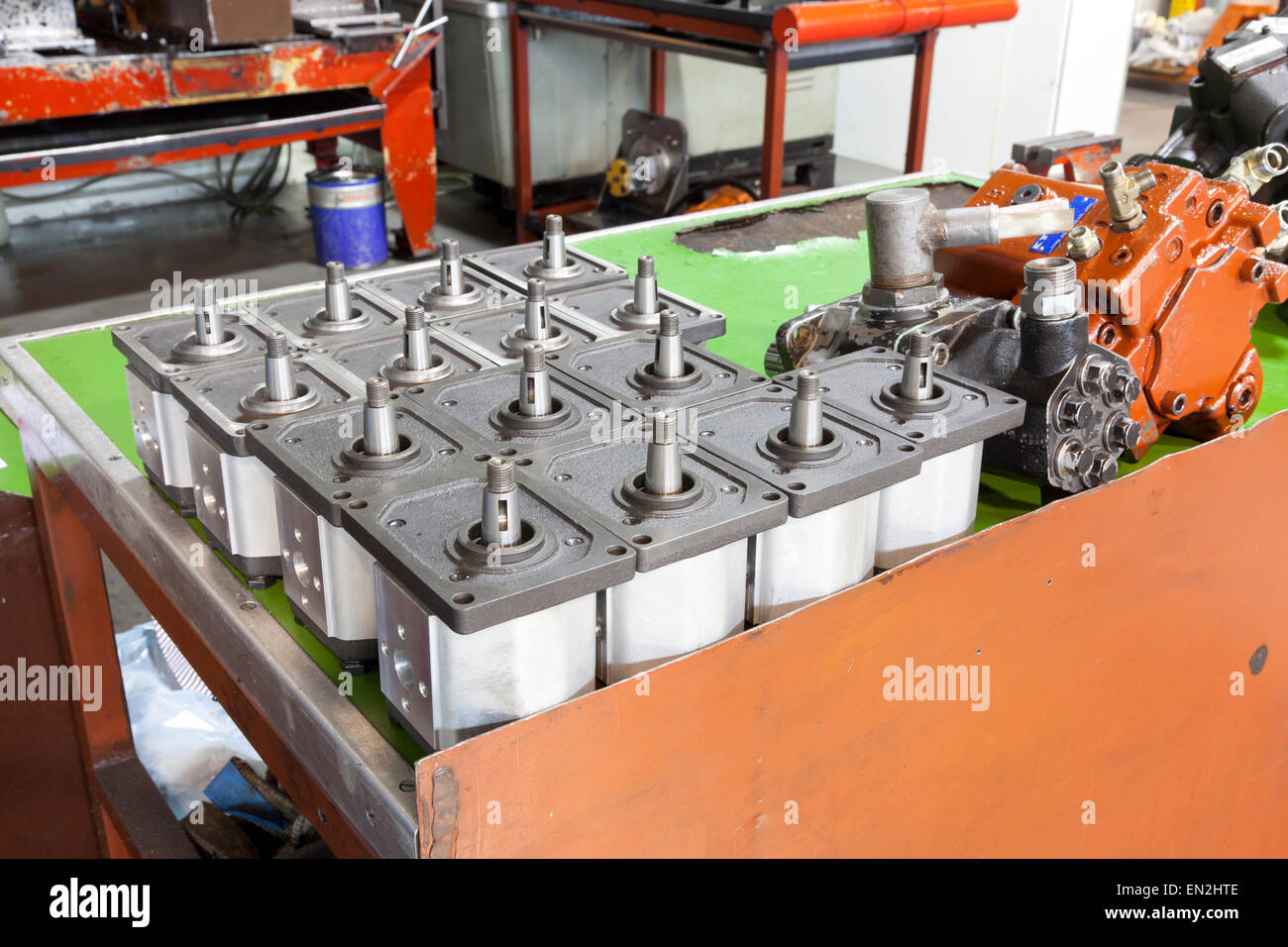 Parts of hydraulic pumps in Stock Photo Alamy