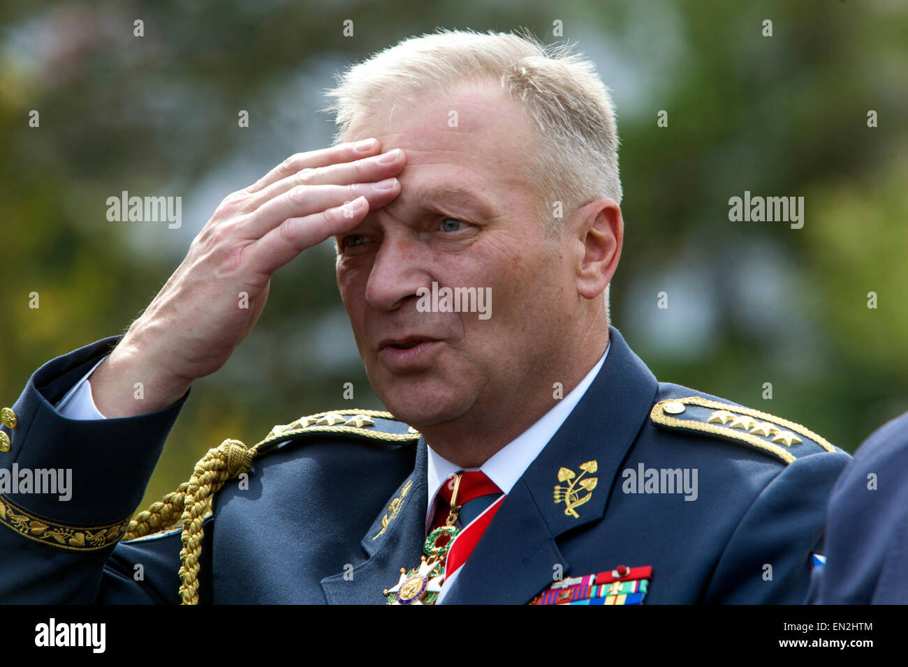 Army General Vlastimil Picek, Mayor of Brandys nad Labem Stock Photo