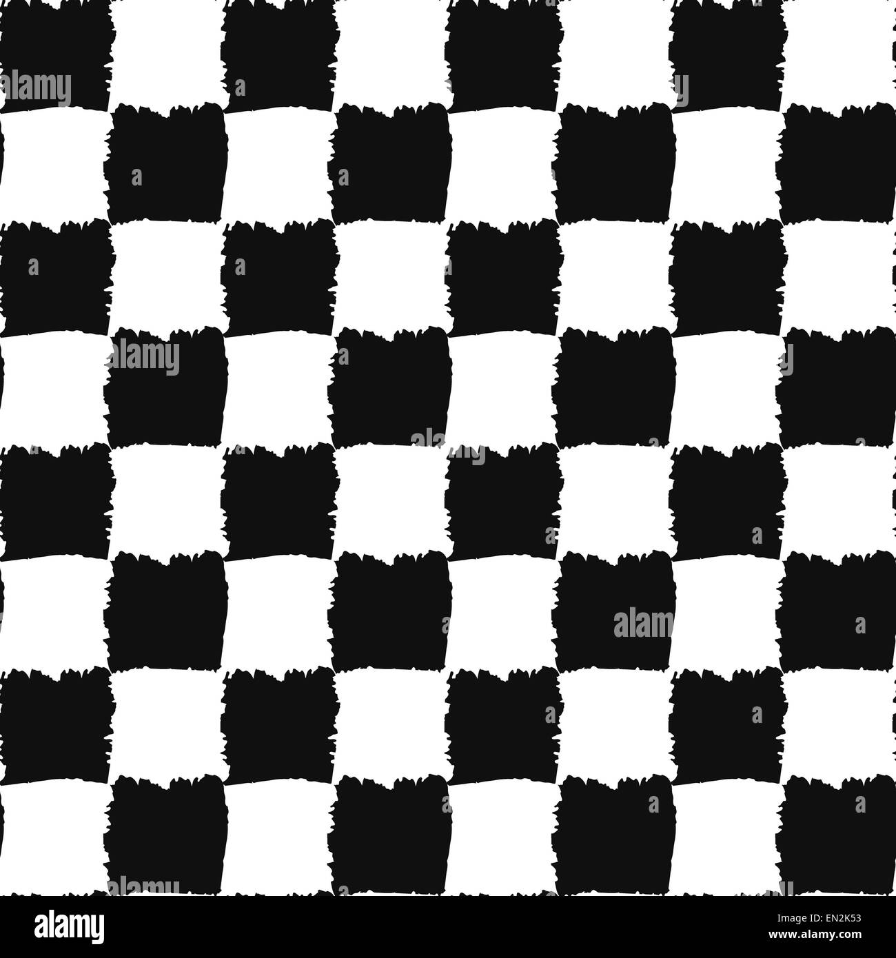 Check Black and White Seamless Pattern Stock Photo