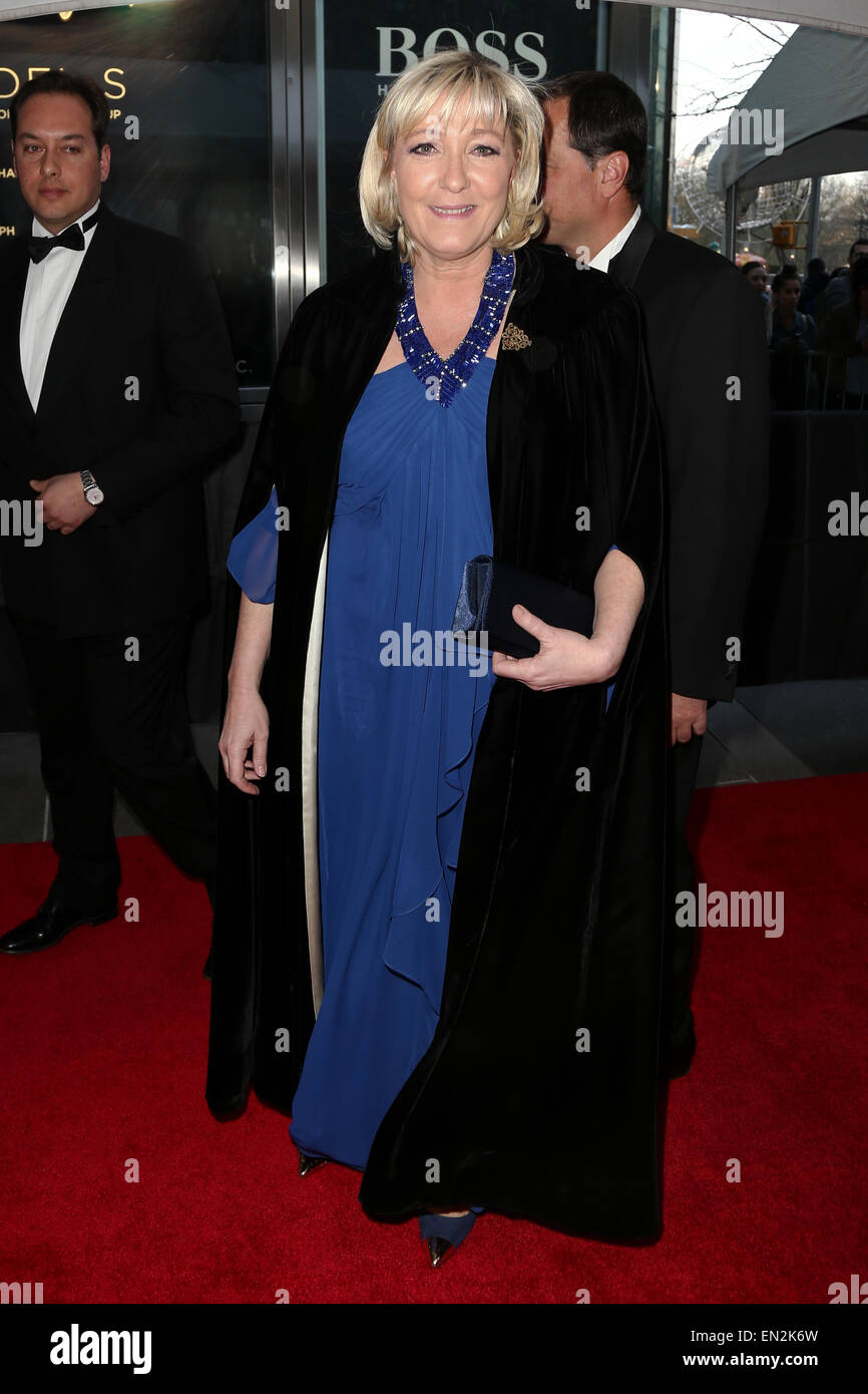 French politician and president of the National Front, Marine Le Pen attends the 2015 Time 100 Gala at Frederick P. Rose Hall. Stock Photo
