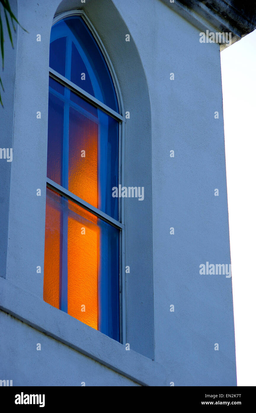 Stained glass window of the Trinity Church, Key West Stock Photo Alamy