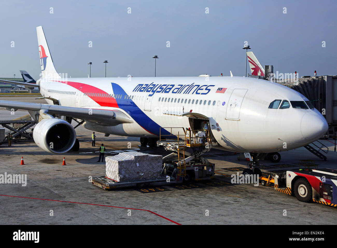 Malaysia Airlines aircraft at KLIA International Airport, Kuala Lumpur, Malaysia Stock Photo