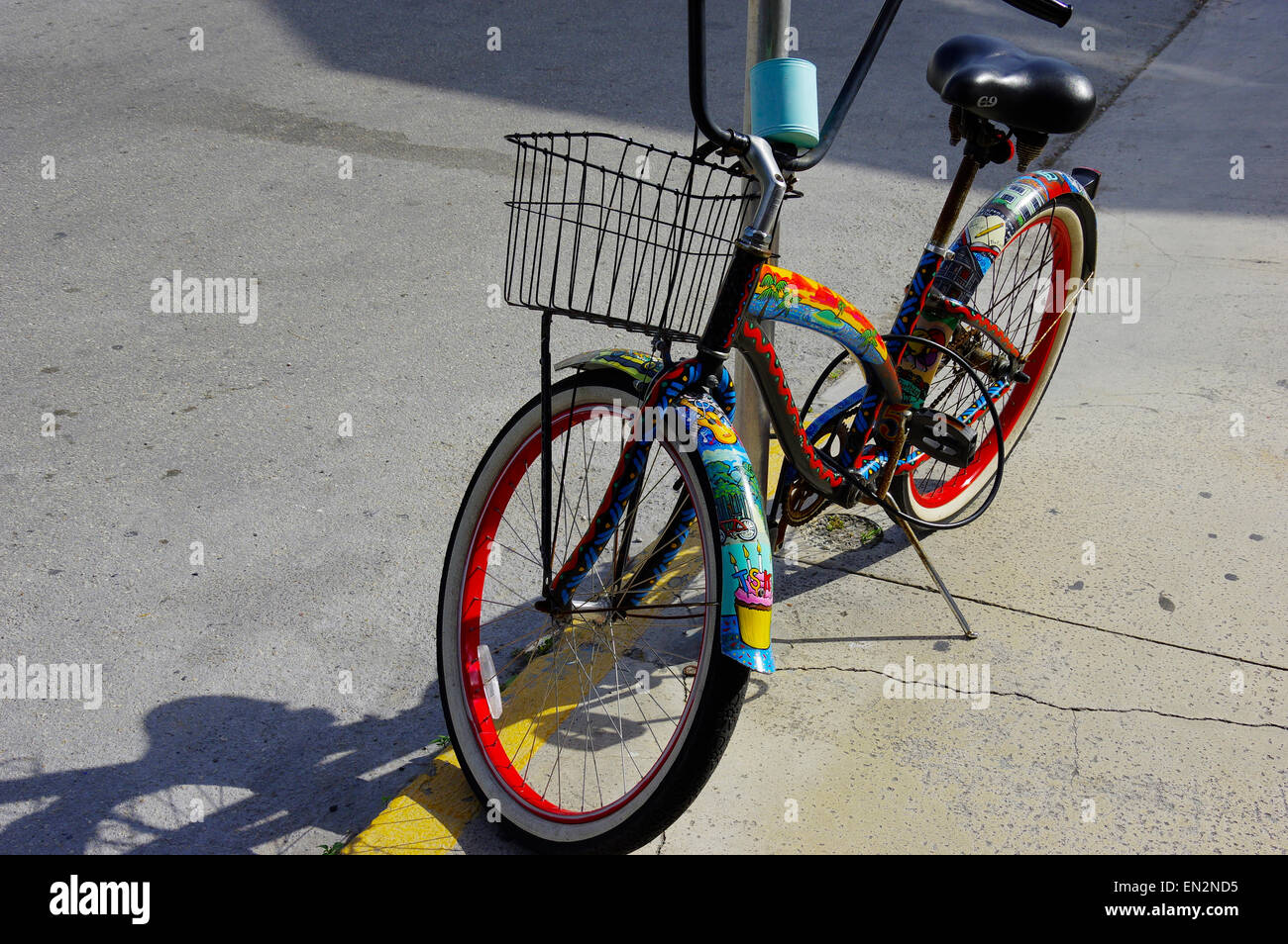 Decorated bicycles of Key West Stock Photo