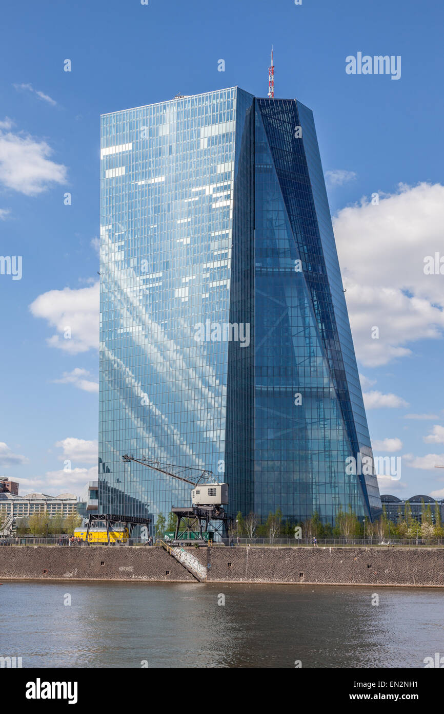 New office building of the European Central Bank (ECB) in Frankfurt Main, Germany Stock Photo