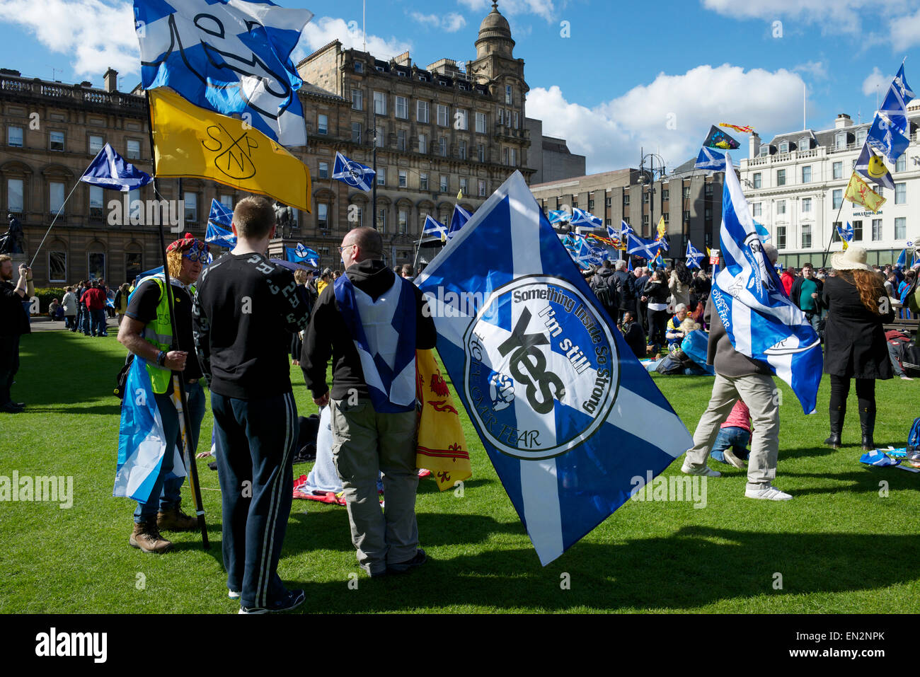 Hope Over Fear Rally, George Square, Glasgow. 25th April, 2015 Stock ...