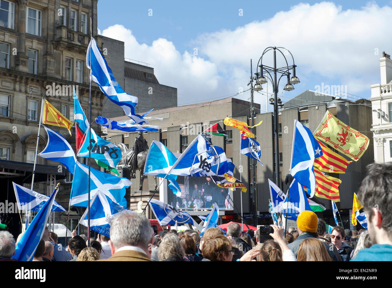 Hope Over Fear Rally, George Square, Glasgow. 25th April, 2015 Stock ...