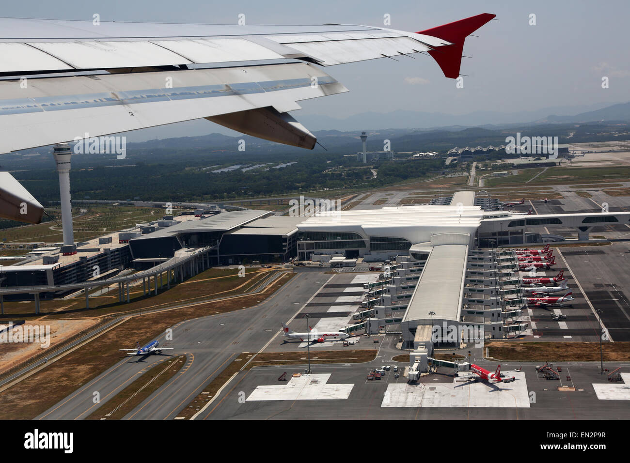 Air Asia aircraft at KLIA2 International Airport, Kuala Lumpur, Malaysia Stock Photo