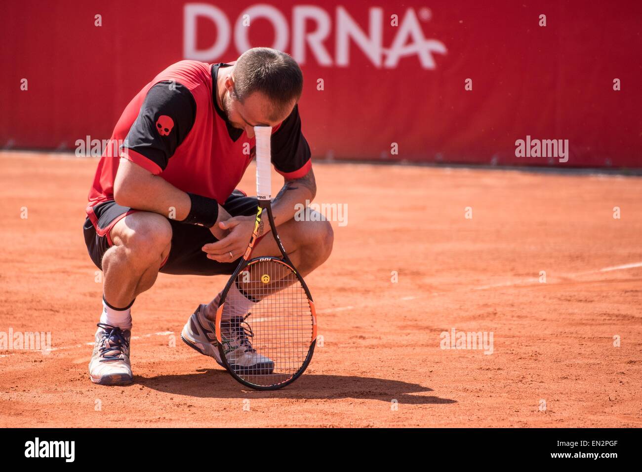 April 22, 2015: Adrian UNGUR ROU during the ATP Tournament BRD Nastase Tiriac Trophy at BNR Arenas, Romania ROU. Catalin Soare/www.sportaction.ro Stock Photo