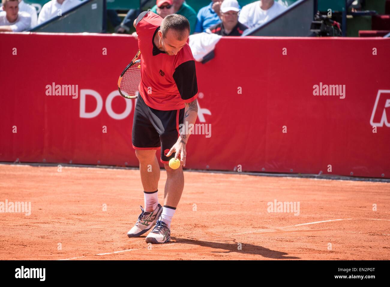 April 22, 2015: Adrian UNGUR ROU during the ATP Tournament BRD Nastase Tiriac Trophy at BNR Arenas, Romania ROU. Catalin Soare/www.sportaction.ro Stock Photo