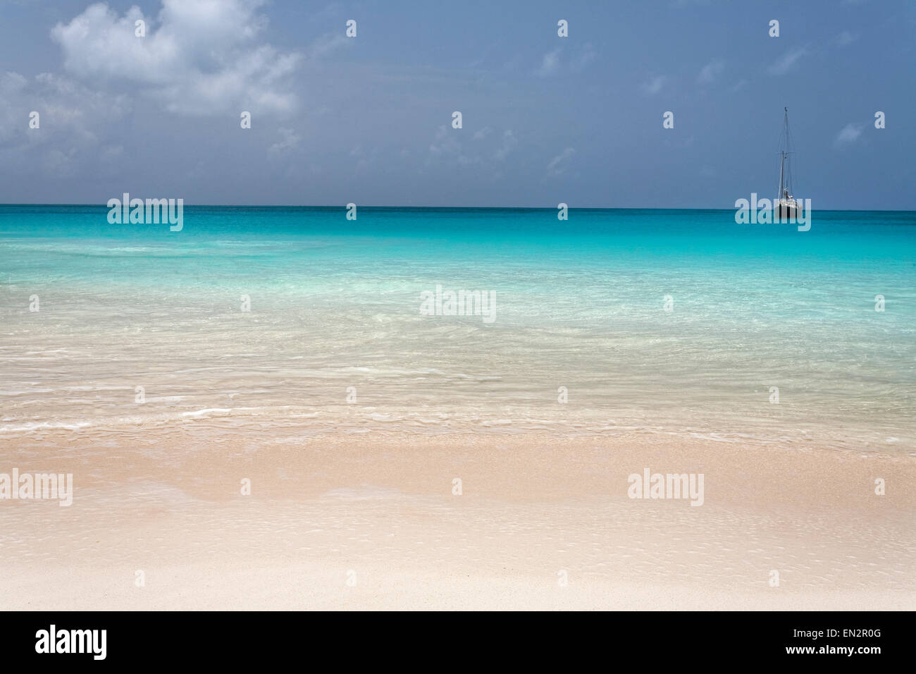 Pink Sand Beach, Barbuda, Leeward Islands, Caribbean Stock Photo - Alamy