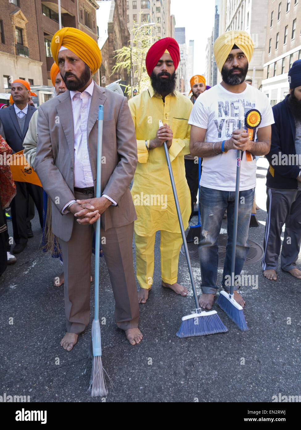 Annual Sikh Day Parade and festival on Madison Avenue in New York City, 2015. Stock Photo