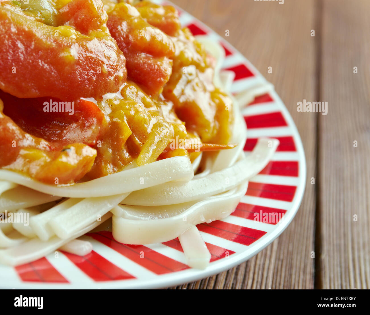 Chicken paprikash Traditional hungarian chicken cooked in paprika and