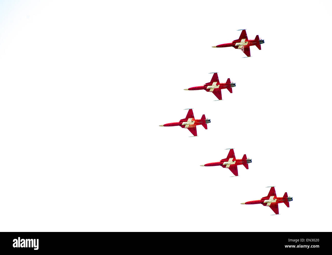 Patrouille Suisse formation flying Stock Photo