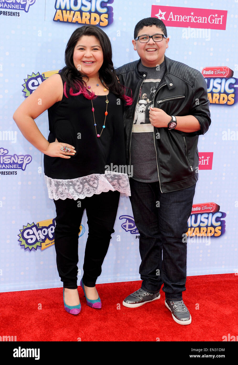 Raini Rodriguez & brother Rico Rodriguez Radio Disney Music Awards 2015