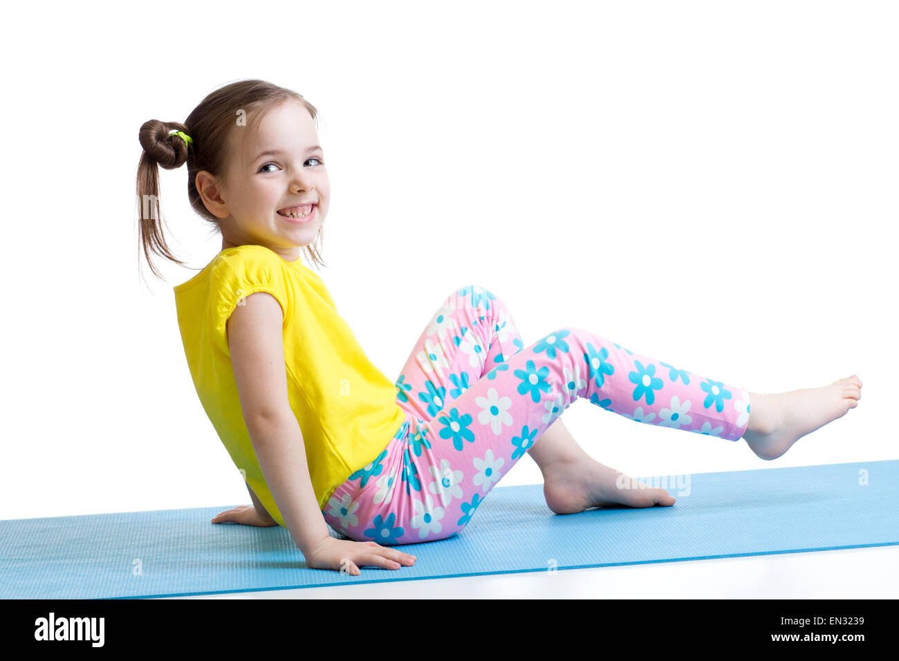 child doing fitness exercises Stock Photo Alamy