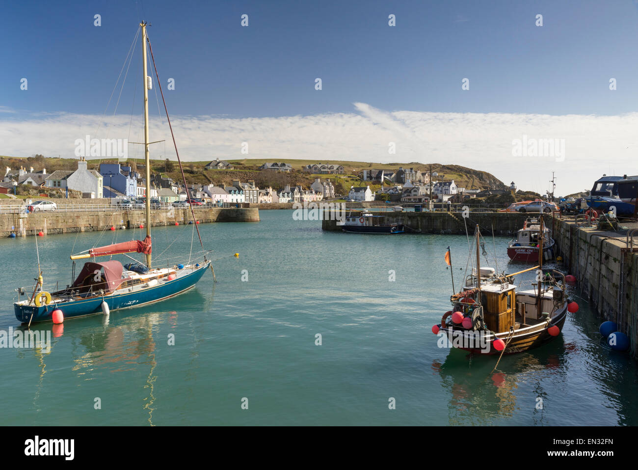 Portpatrick harbour, Dumfries & Galloway, Scotland, March 2015. Stock Photo