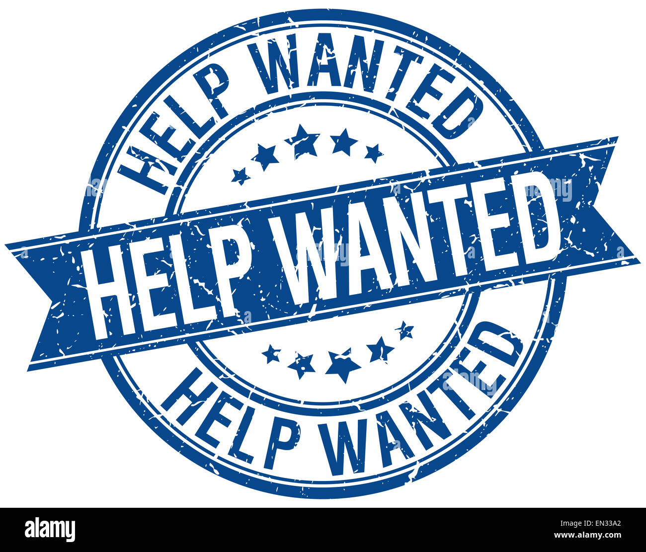 Help Wanted Blue Lettering help wanted grunge retro blue isolated ribbon stamp Stock Photo - Alamy