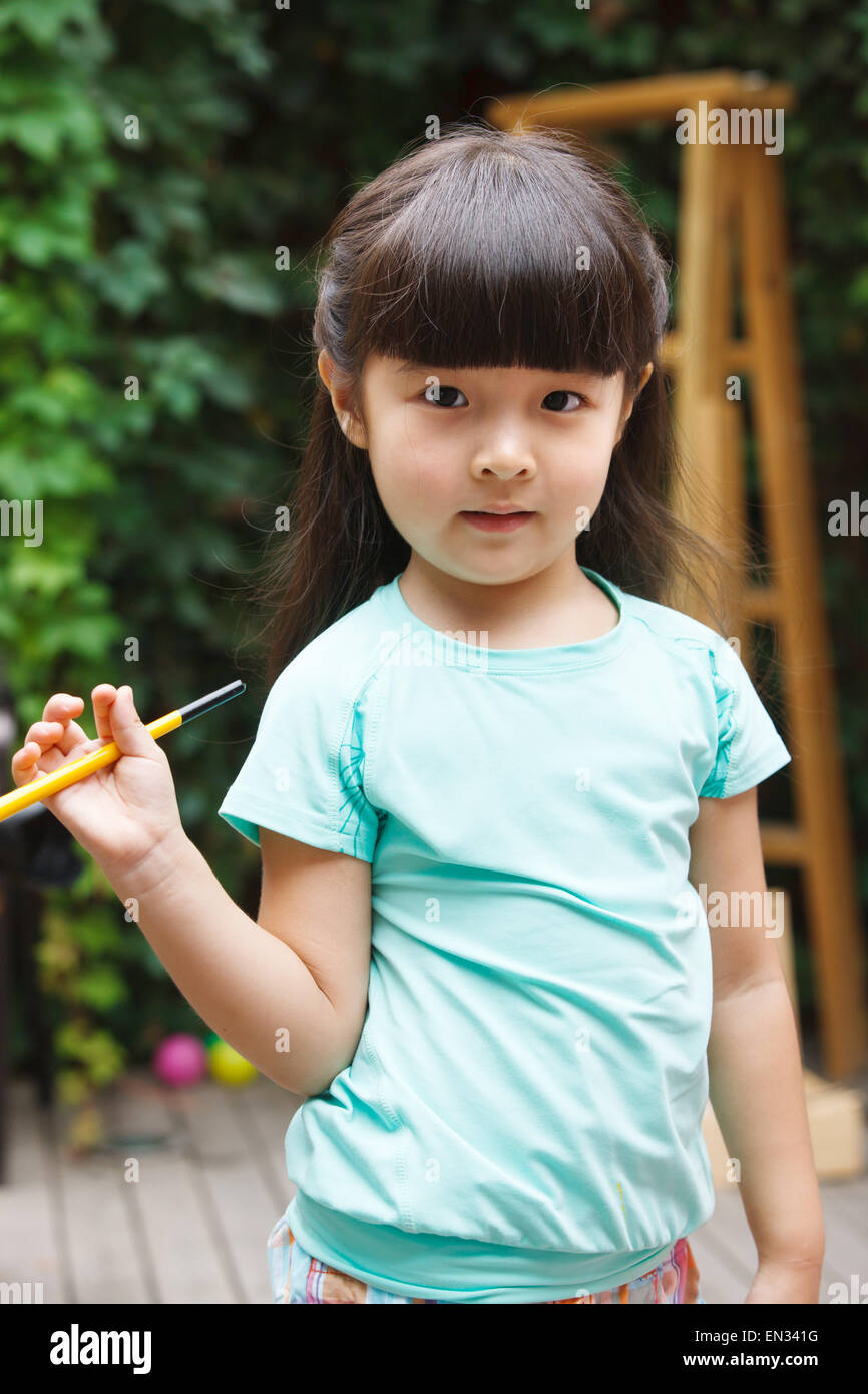 The portrait of a lovely little girl Stock Photo - Alamy
