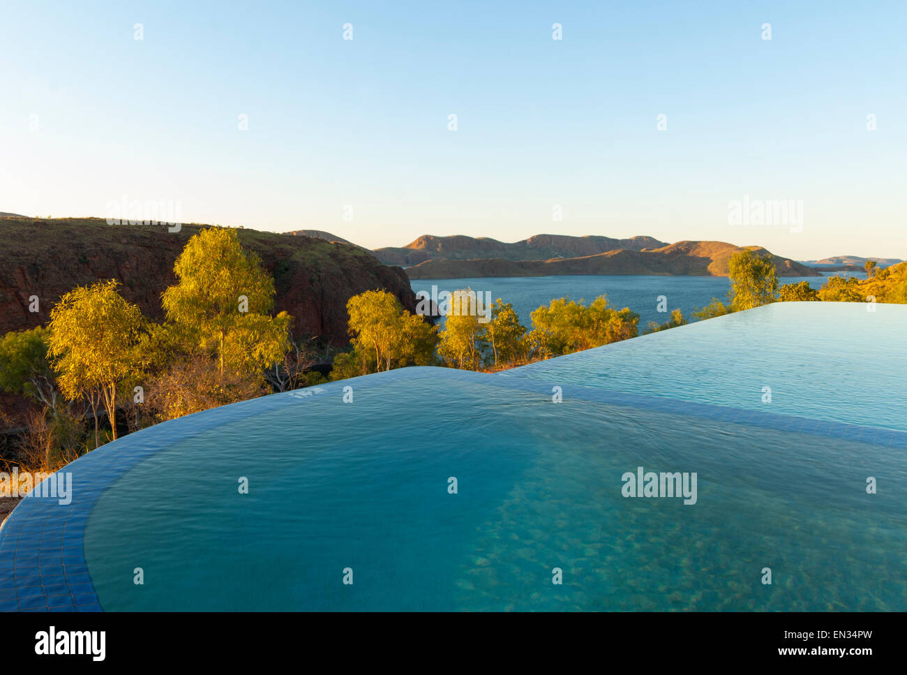 Infinity Pool, Lake Argyle Resort, Kimberley Region, Western Australia, WA, Australia Stock Photo