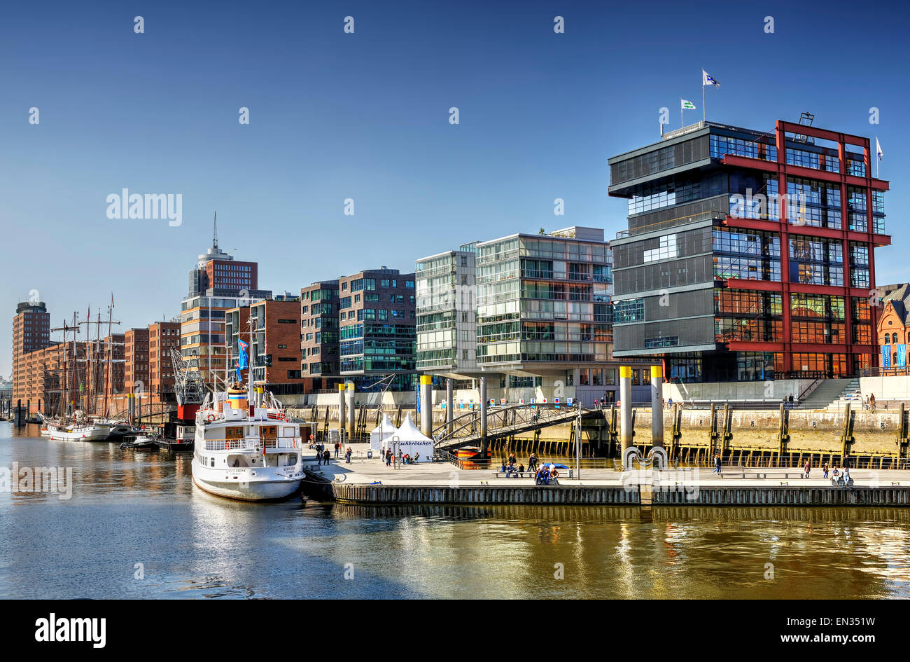 Sandtorhafen in HafenCity, Hamburg, Germany Stock Photo