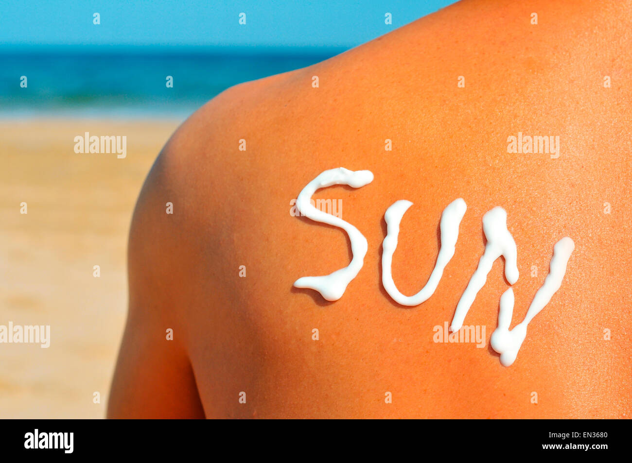 Sunscreen back hi-res stock photography and images - Alamy
