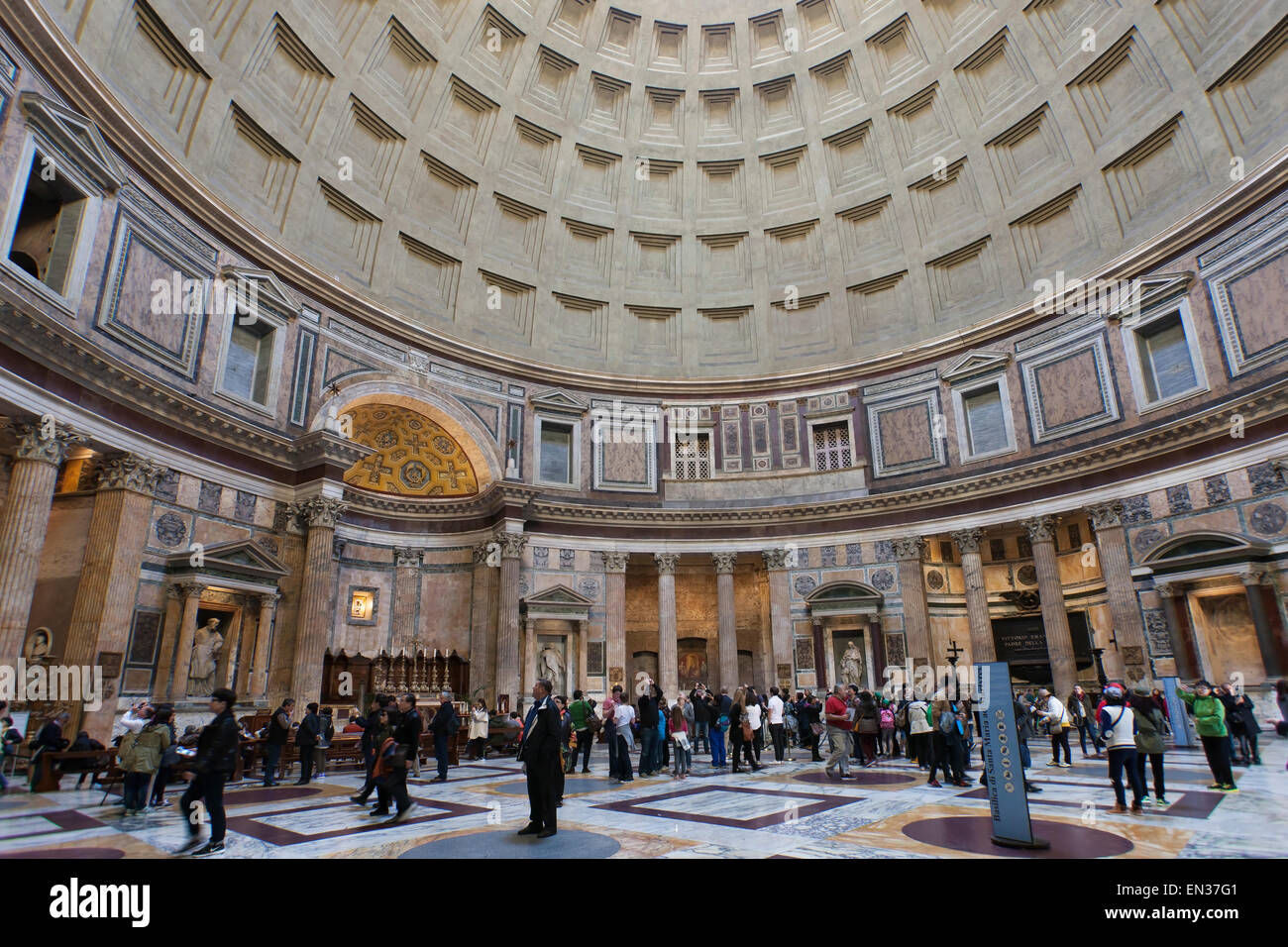 Inside the Pantheon, Rome, Italy Stock Photo