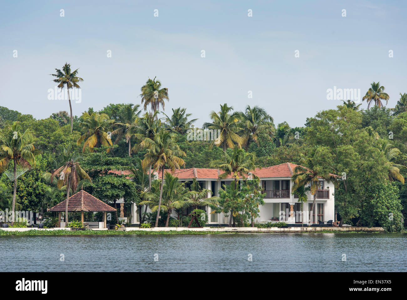 Hotel Purity, Malabar Escapes, Vembanad Lake, Kerala, India Stock Photo