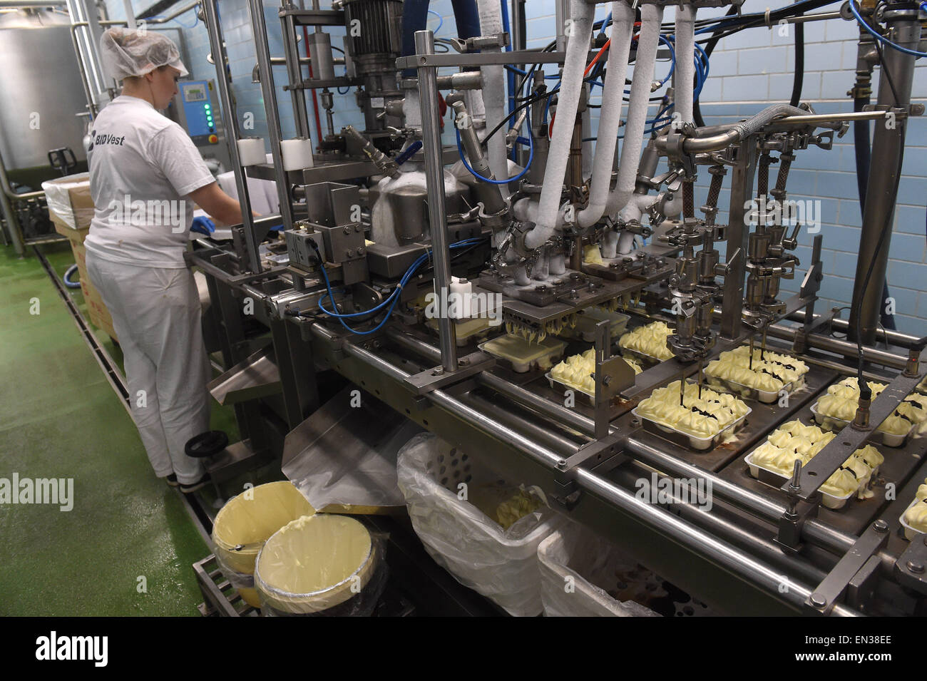 Produce of ice cream in Bidvest Opava, the biggest ice-cream producer in  the Czech Republic, in Opava, Czech Republic, April 24, 2015. Bidvest Opava  produces 11 million litres of ice cream. In